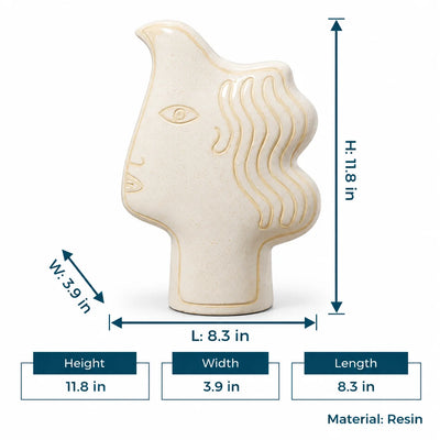 The Mystic Human Face Decor - White