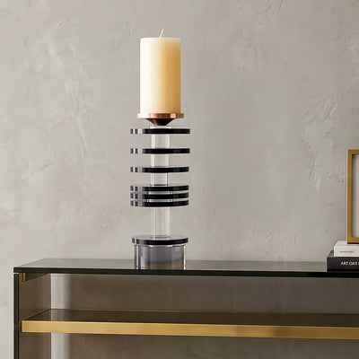 Stacked Glass Candle Holder