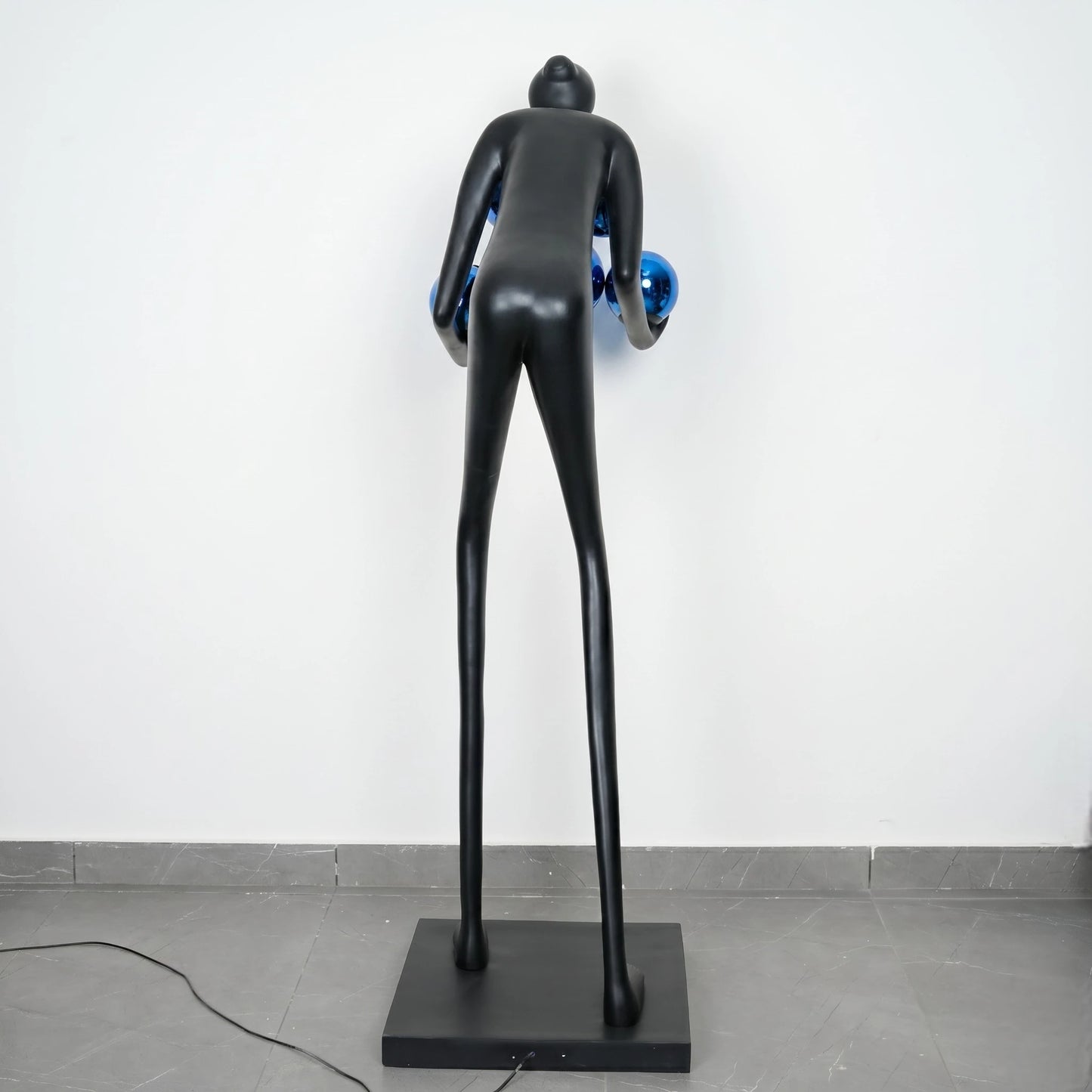 Glow figure lamp, blue orbs, rear studio