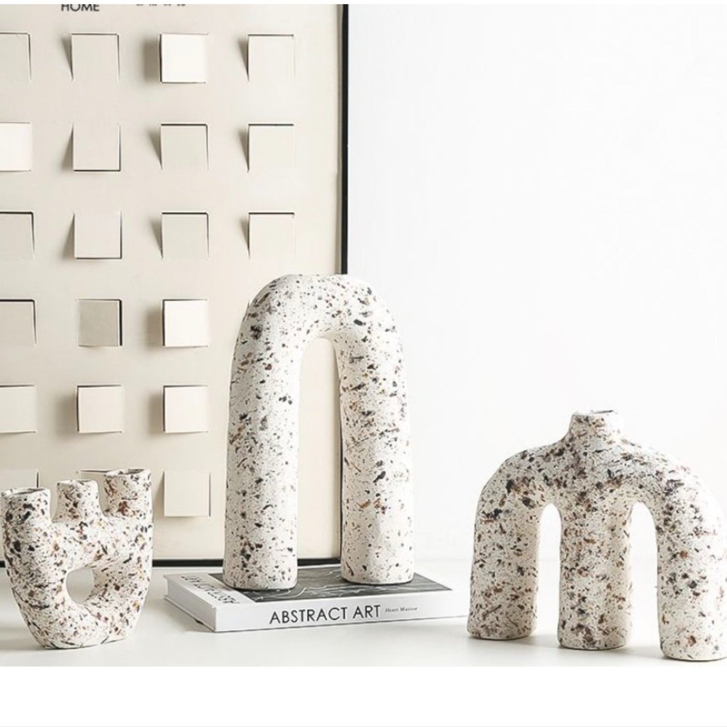 Natural Stone-Inspired Vase - Bundle of 3