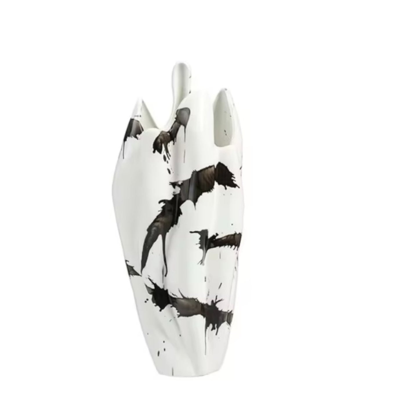 Impressionist Splash: Hand-Painted Vase Large