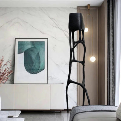 Sculpted Elegance Floor Lamp Tree Design