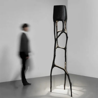Sculpted Elegance Floor Lamp Tree Design