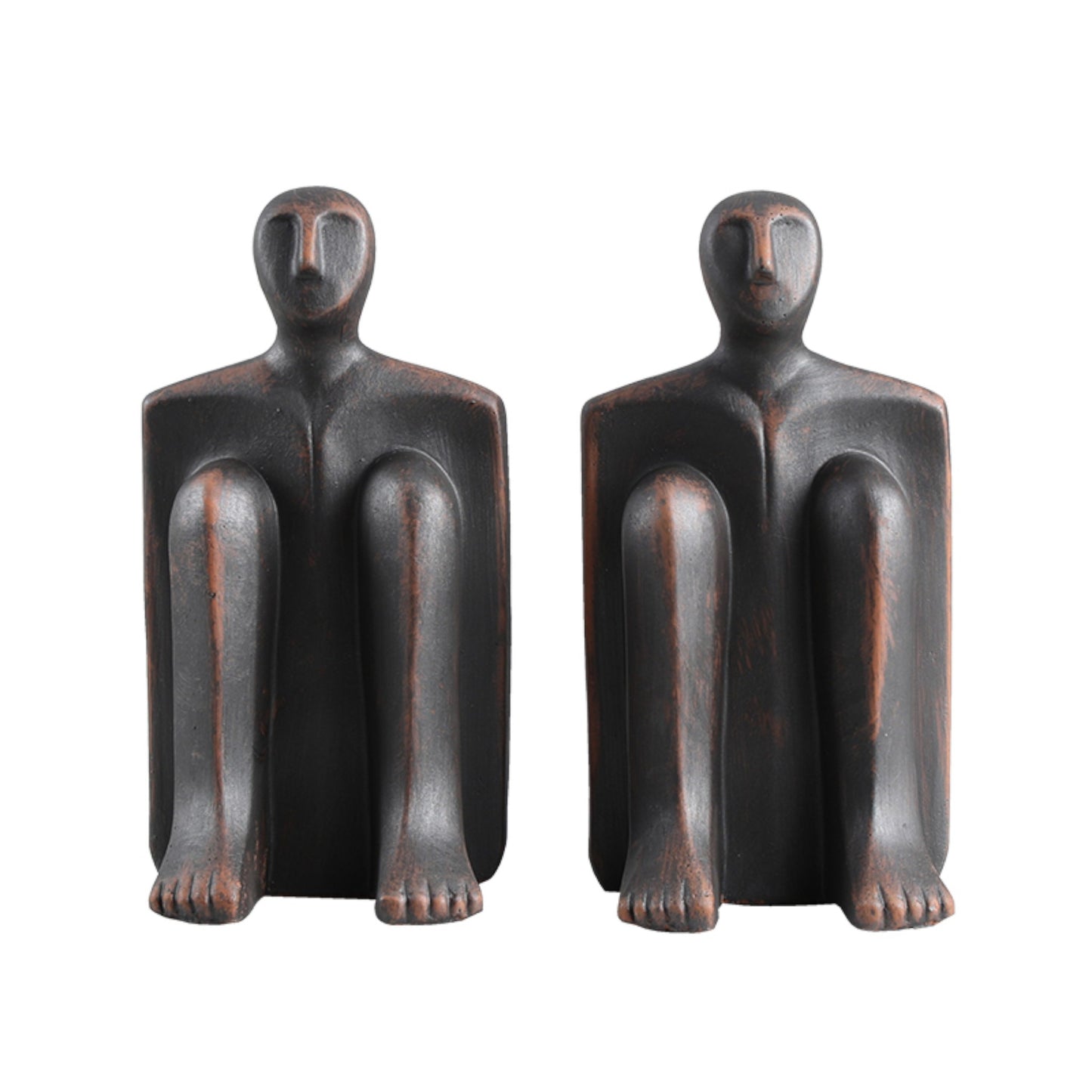 Contemporary minimalist bookend set designed for elegant bookshelf and tabletop styling