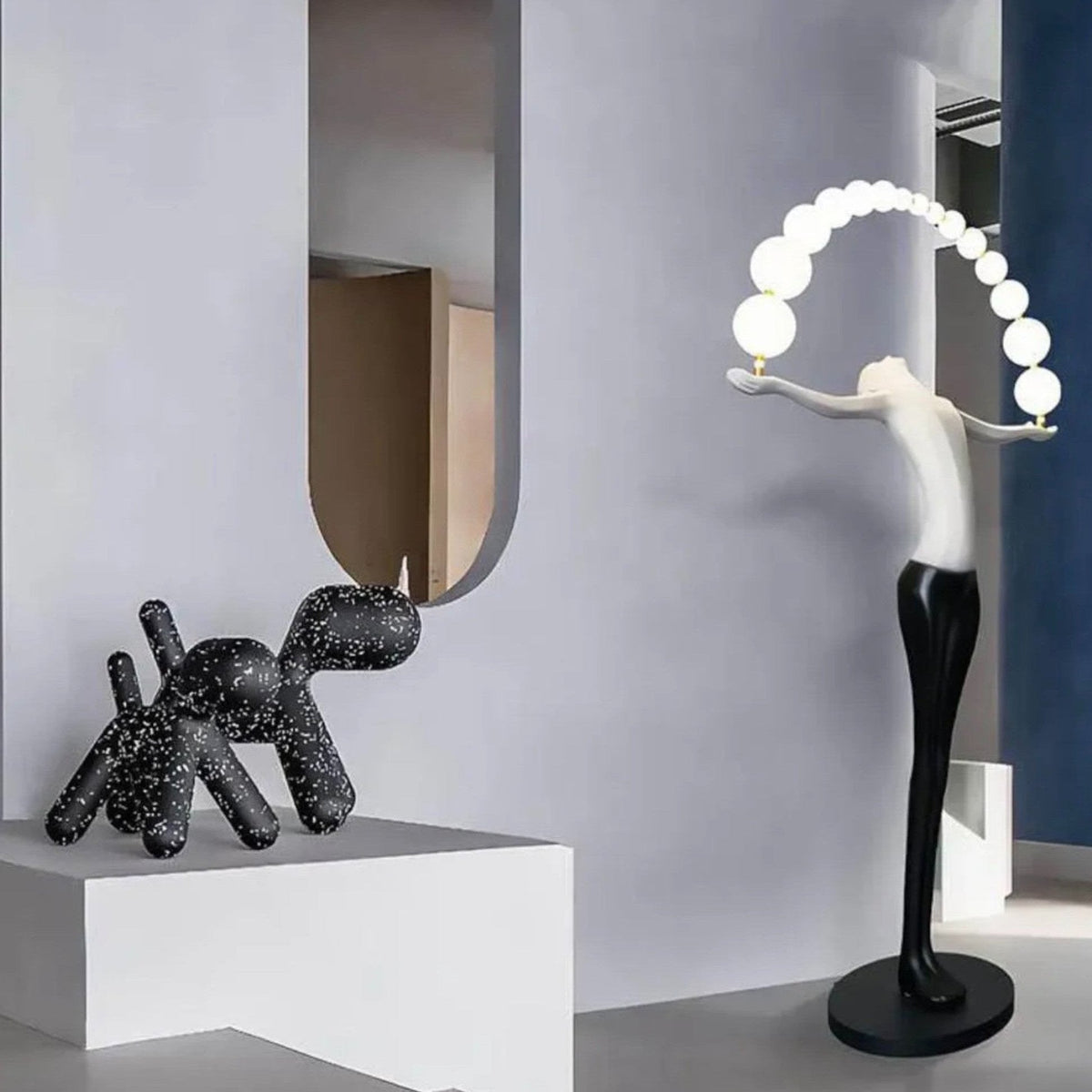 Sphere of Heaven Lamp L w/ balloon dog scene