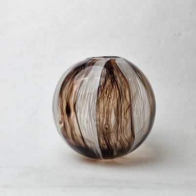 Bronze Elegance Striped Artisan Vase