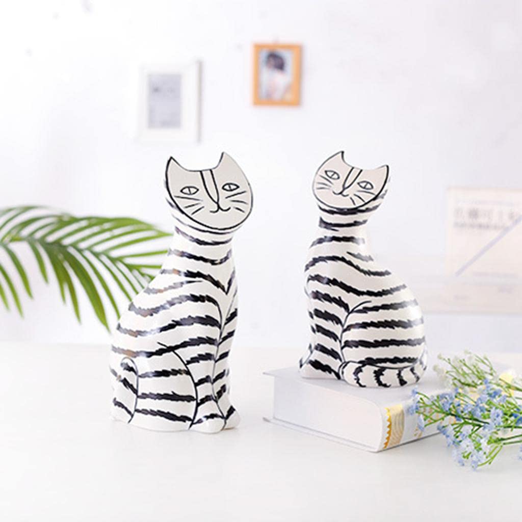 Artistic Cat pair w/ palm leaf and book