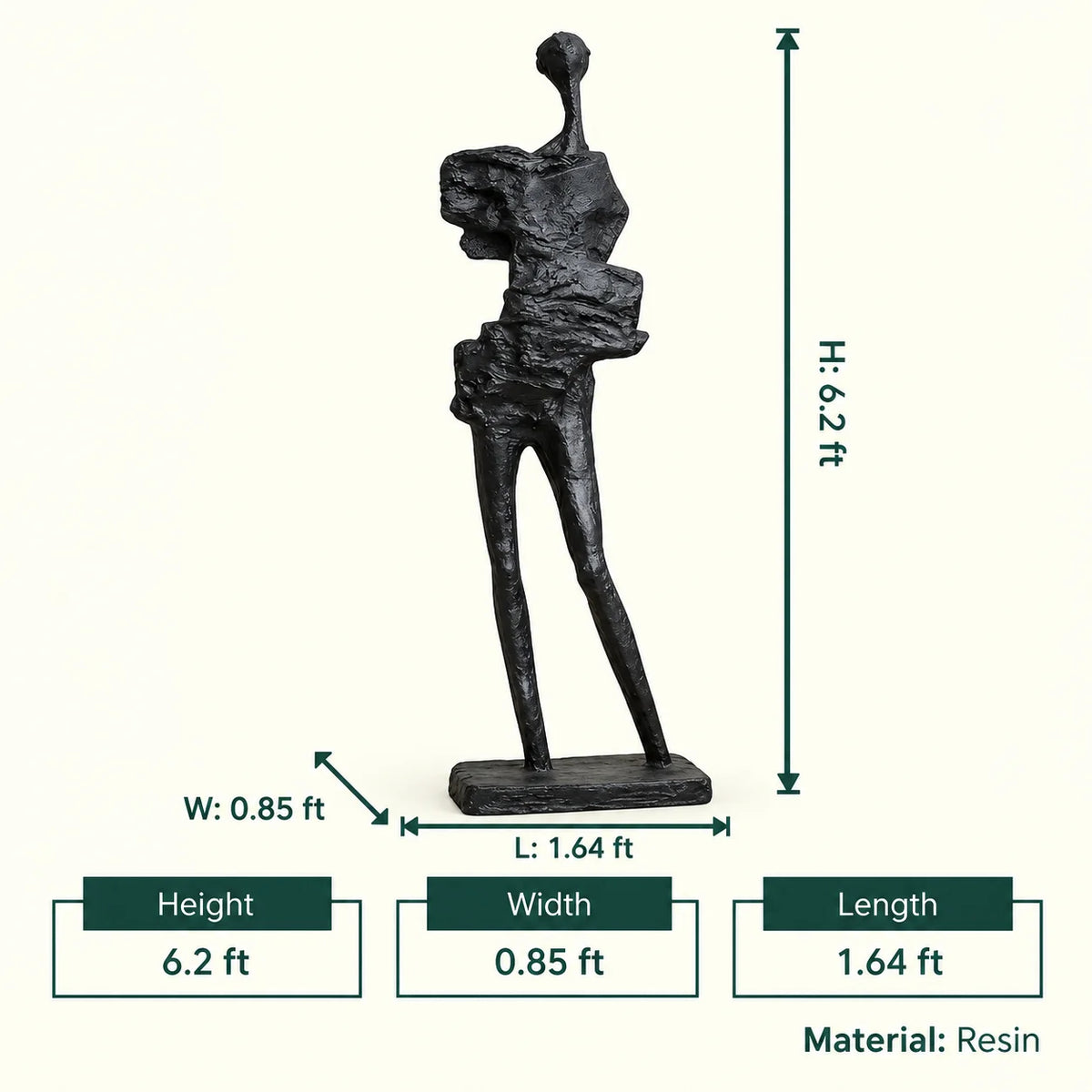 arge human form sculpture modern artistic decor piece
