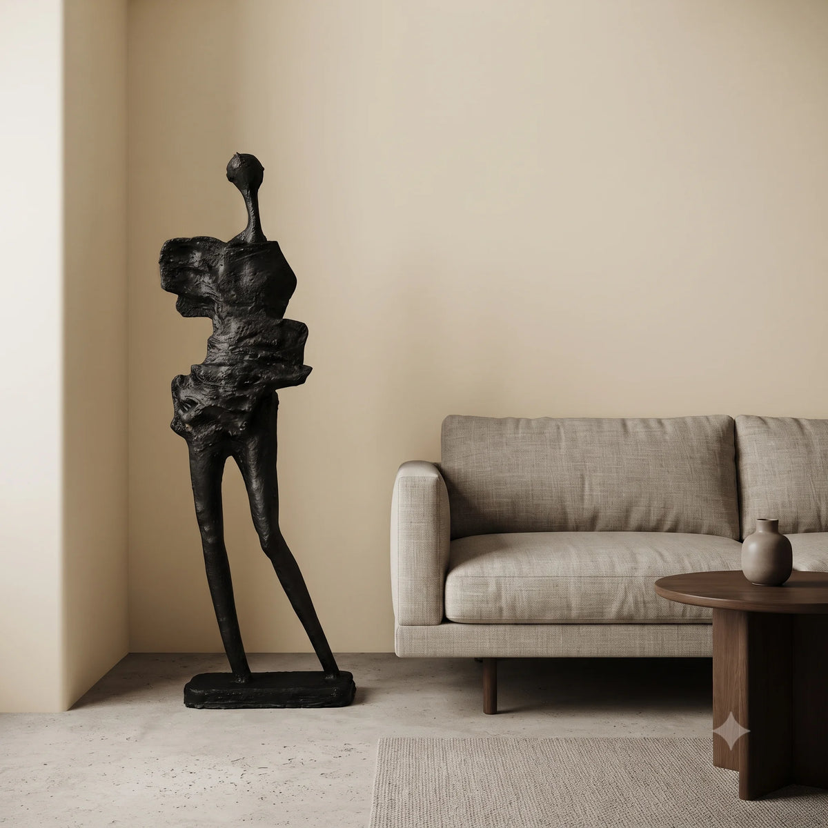 arge human form sculpture modern artistic decor piece