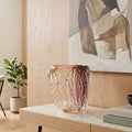 Amber Blush Glass Vase