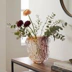 Amber Blush Glass Vase