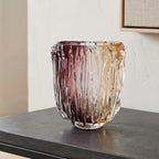Amber Blush Glass Vase