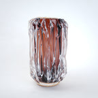Amber Streak mahogany vase w/ gold rim