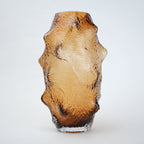 Textured amber-colored vase for modern home styling and table decor