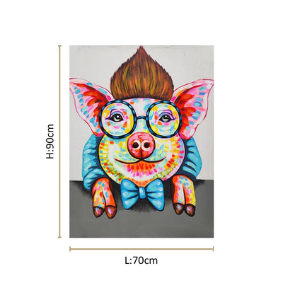 Dapper Pig Canvas Painting