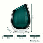 Luxury hand blown glass vase with sculptural curved form and premium decorative styling for sophisticated living spaces