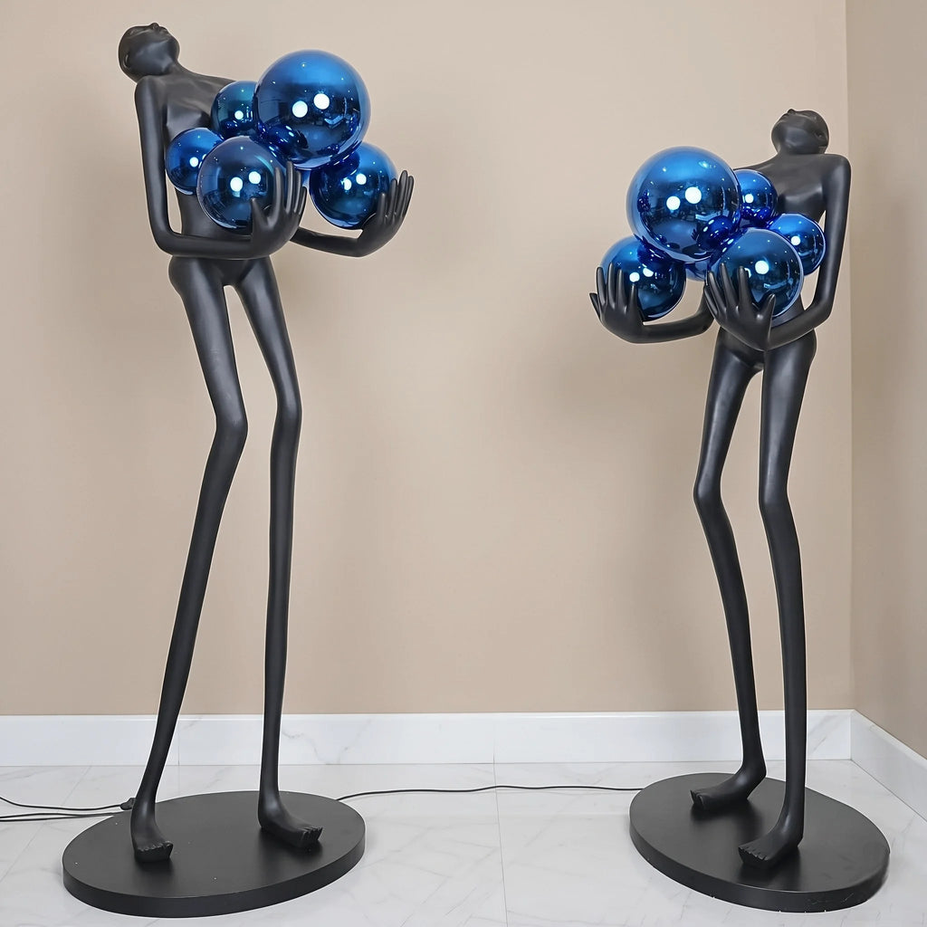 azure radiance blue sculpture modern abstract home decor for living room