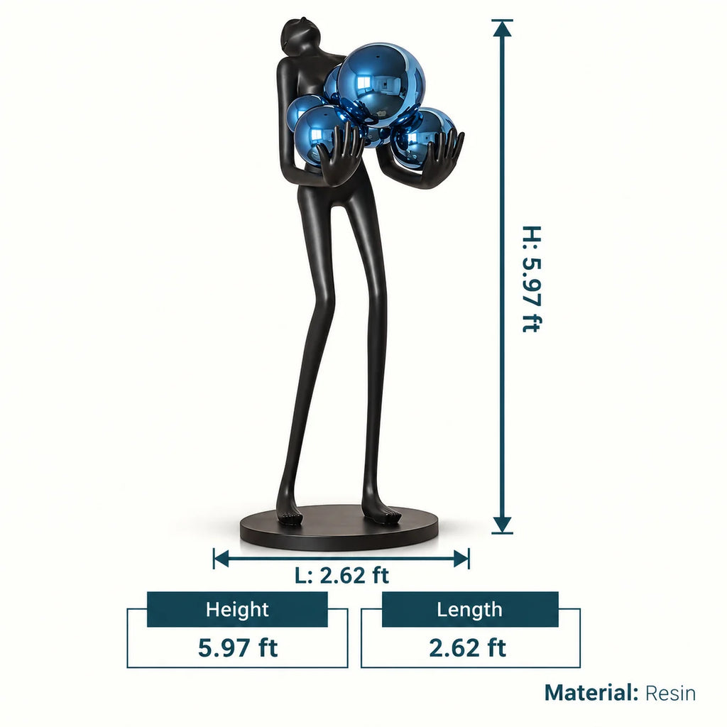 azure radiance blue sculpture modern abstract home decor for living room