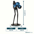 azure radiance blue sculpture modern abstract home decor for living room