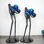 azure radiance blue sculpture modern abstract home decor for living room