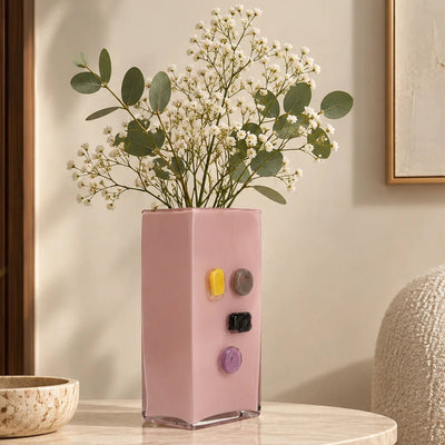 Blush Art Glass Vase