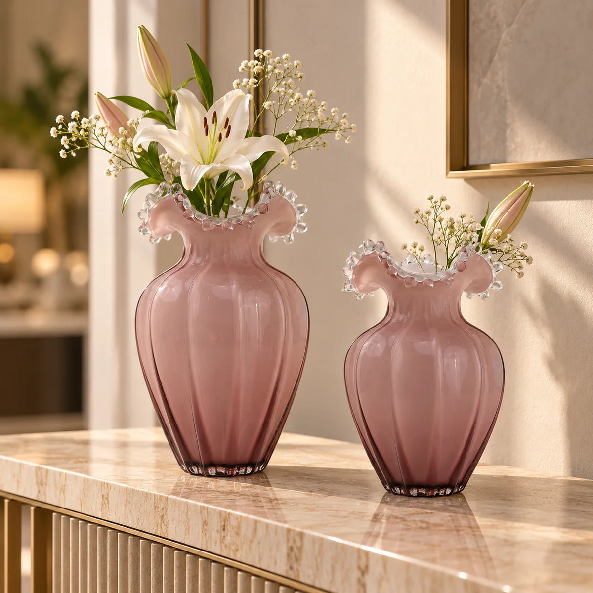 Blush Crest Vase