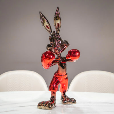 Bunny Boxer Crimson Figurine