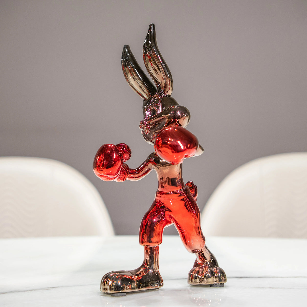 Bunny Boxer Crimson Figurine