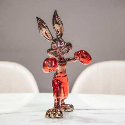 Bunny Boxer Crimson Figurine