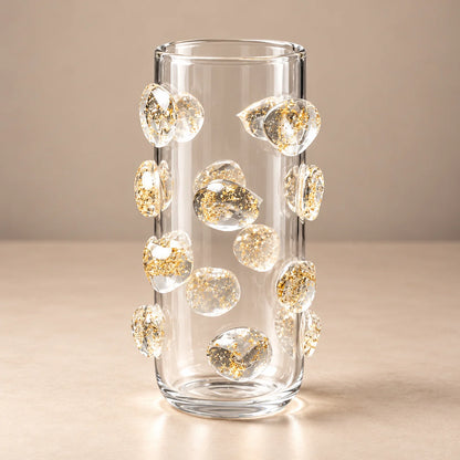 Pebble Luxe vase pair, roses on marble counter