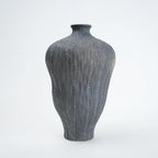 Textured gray vase