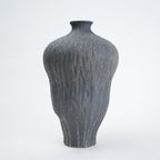 Textured gray vase