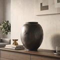 Charcoal Patina Ceramic Vase