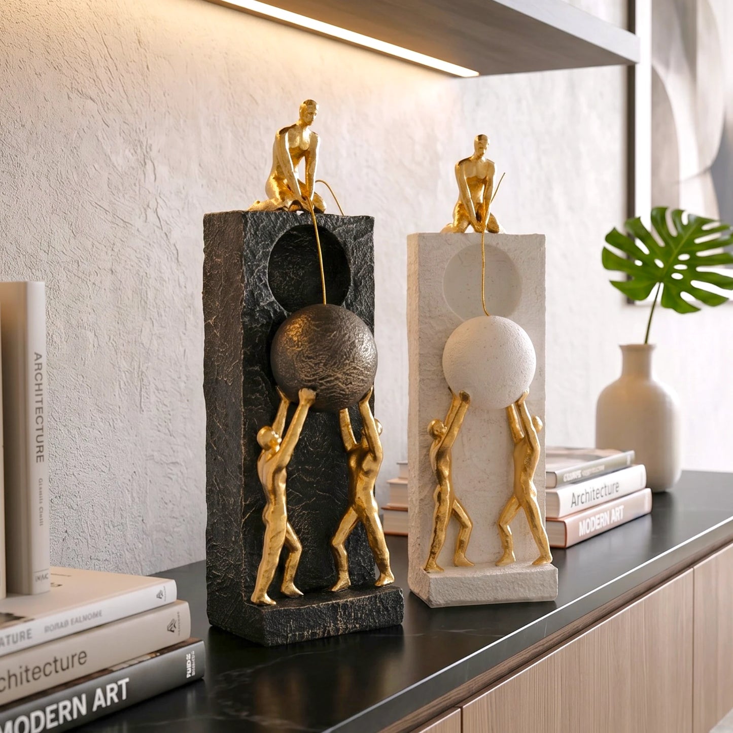 Collective Rise duo, console w/ monstera