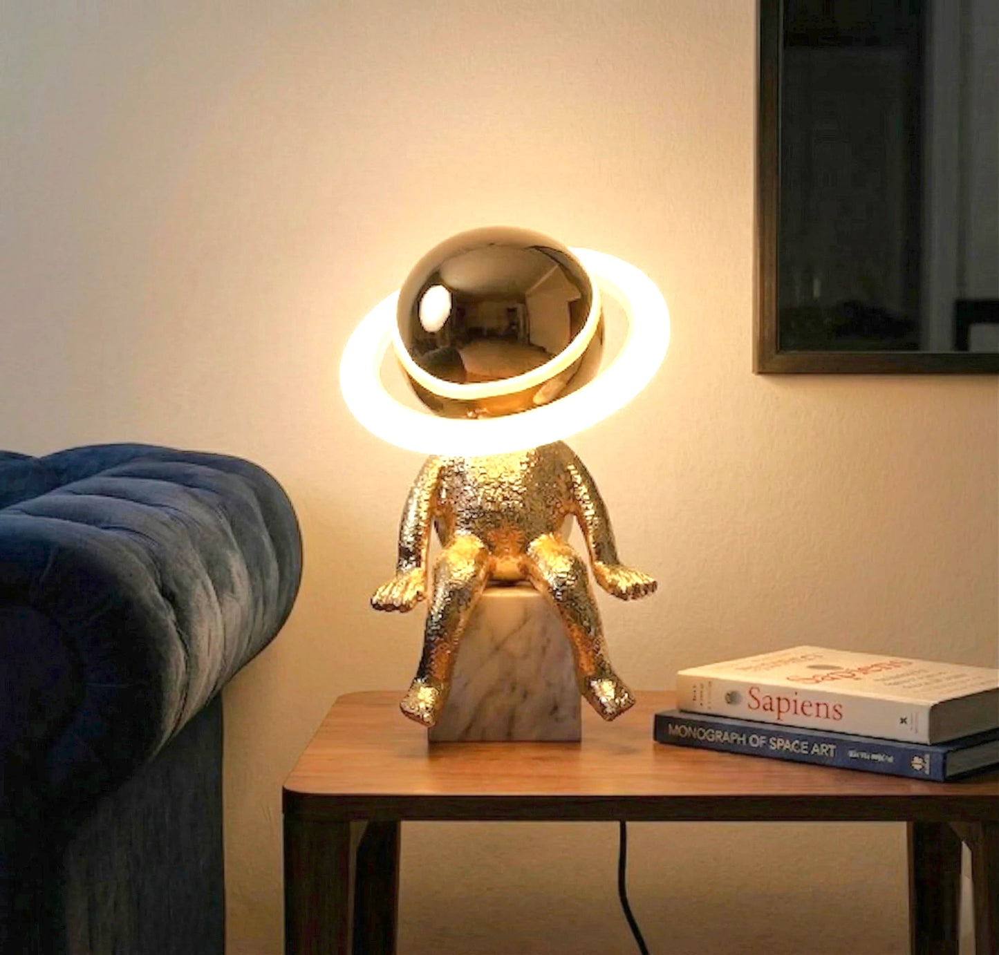 Cosmic Glow Table Lamp halo ring light sculptural design