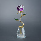 purple crystal flower decor luxury home accessory