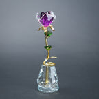 Crystal Fortune Bloom accent, front on gray
