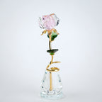 crystal flower decor gold base luxury accent