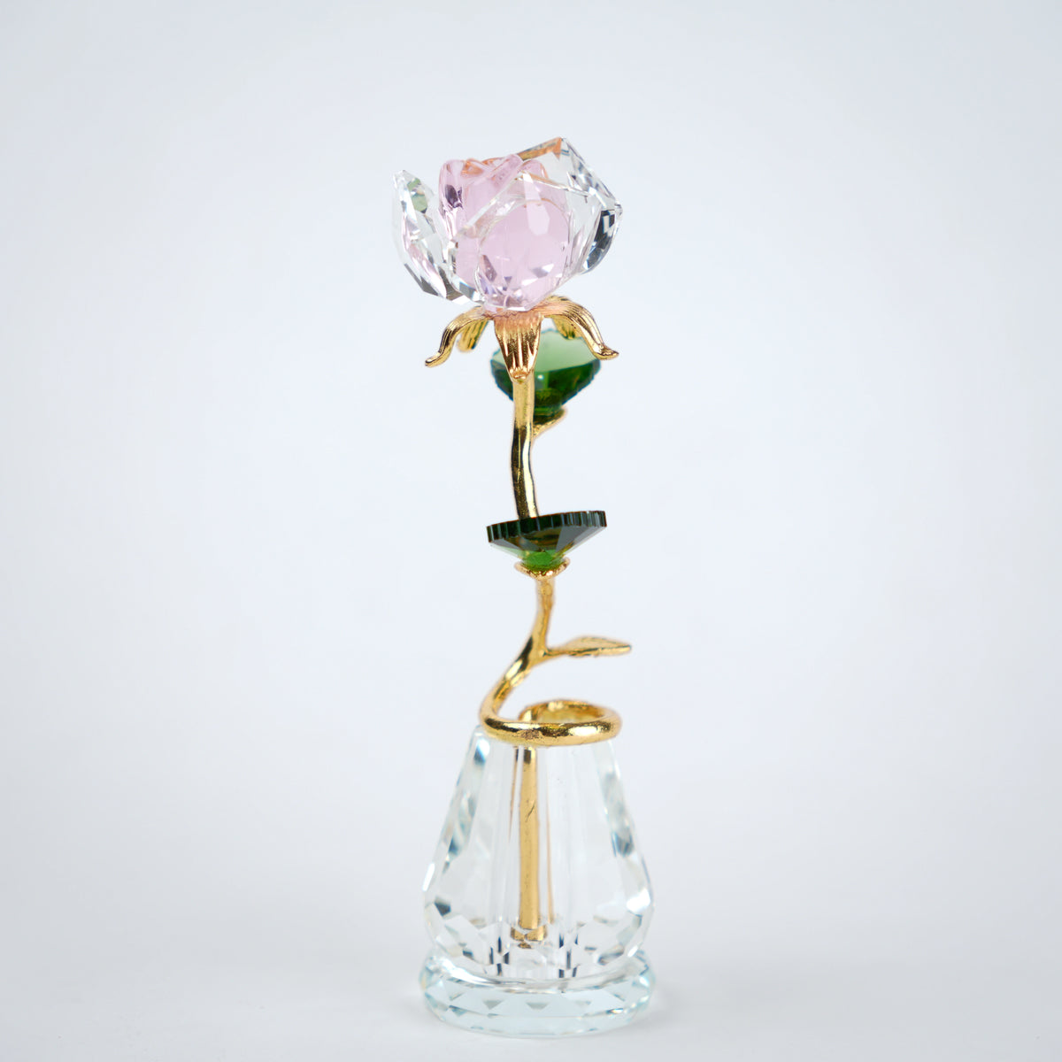 crystal flower decor gold base luxury accent