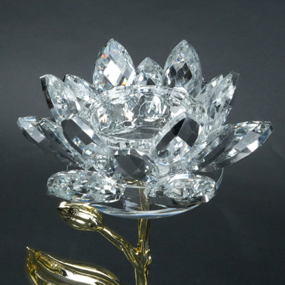 Crystal Lotus close-up, diamond-cut petals
