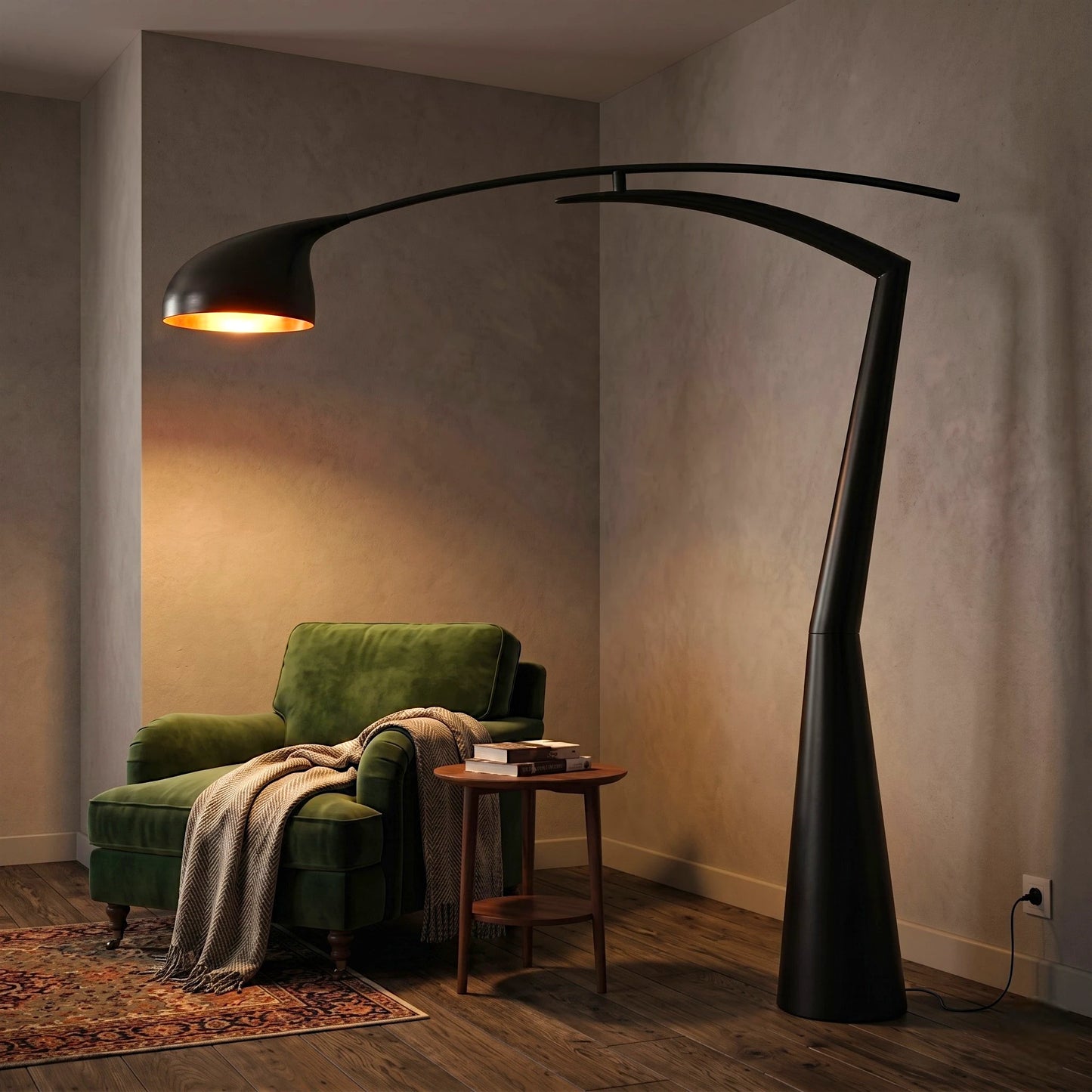 Curva Black Lamp - Modern Sophistication