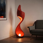 modern abstract red floor lamp for living room