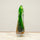 Dual Flare Green Glass Vase