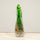 Dual Flare Green Glass Vase