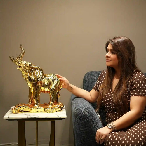 Majestic Aura Gold Elephant