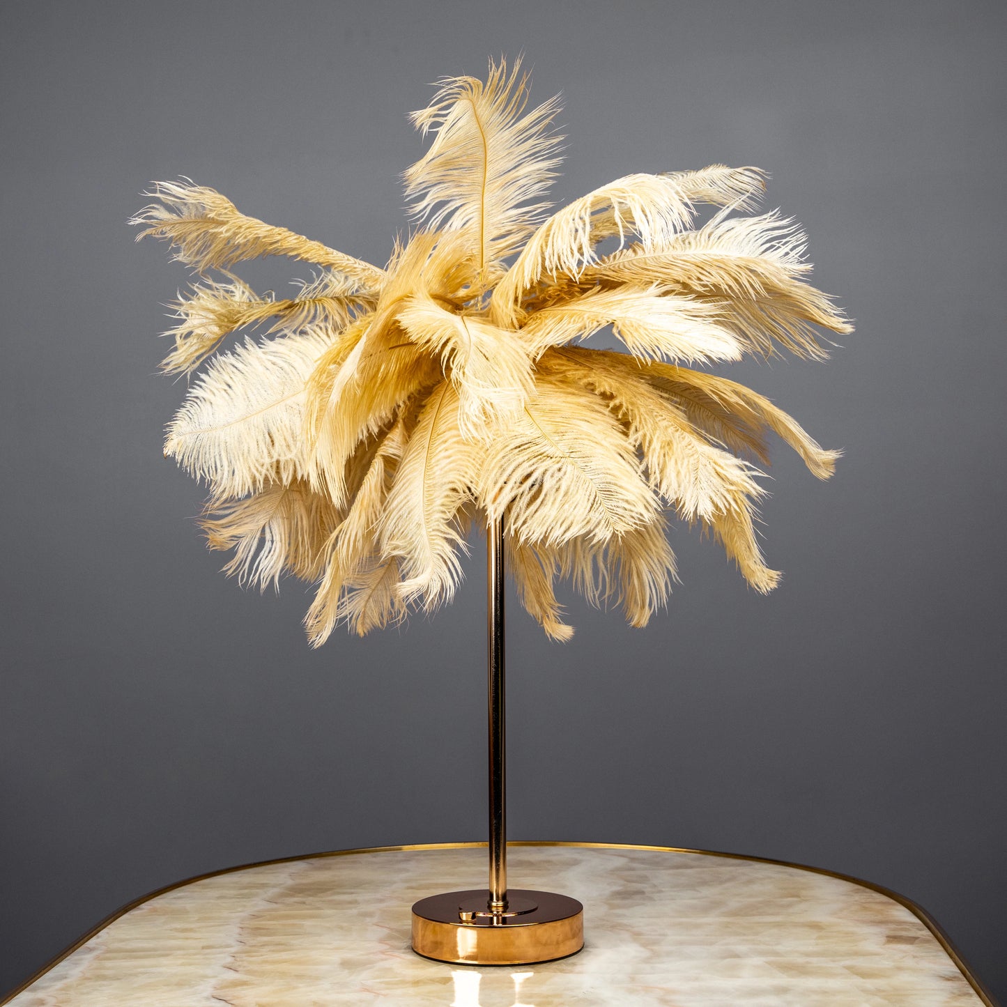 Feather Glow Lamp - Golden