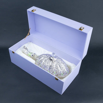 Luxury Horse Carriage Jewellery Box for Home Decor, Ornate Silver Decorative Storage and Keepsake Box