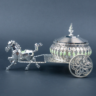 Silver Horse Carriage Decorative Box