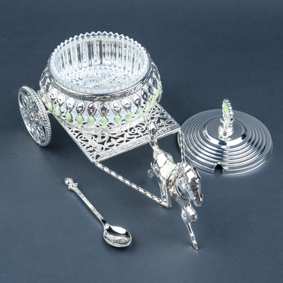 Silver Horse Carriage Decorative Box