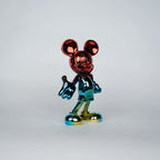 aurora metallic mickey mouse figurine with red teal gradient finish